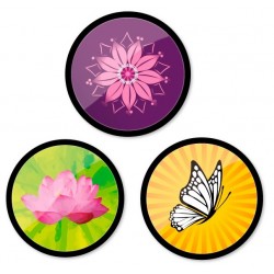 Insigne, 3buc/set, Roller Nikidom - Spring