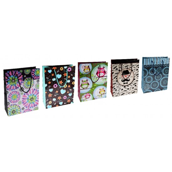 Punga De Cadouri, Din Carton Laminat, Cu Design, 24 X 10 X 32cm, Office Products - Culori Asortate