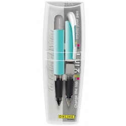 Set (roller+penita Stilou M+penita Stilou Caligrafic 1,4mm) Online College All You Need - Mint Papil