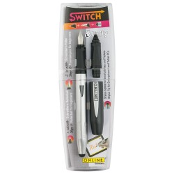 Set 2in1 (stilou+ Rezerva Cap Roller Ball) Online Switch Lefty - Negru