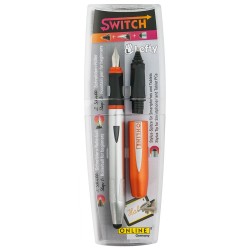 Set 2in1 (stilou+ Rezerva Cap Roller Ball) Online Switch Lefty - Portocaliu