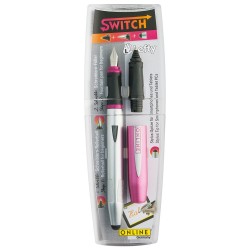 Set 2in1 (stilou+ Rezerva Cap Roller Ball) Online Switch Lefty - Roz