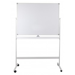 Tabla Alba Magnetica, Dubla Fata, Rotativa, 120 X 150 Cm, Pe Stand Mobil, Profil Aluminiu, Optima Tabla Alba Magnetica, Dubla Fata, Rotativa, 120 X 150 Cm, Pe Stand Mobil, Profil Aluminiu, Optima