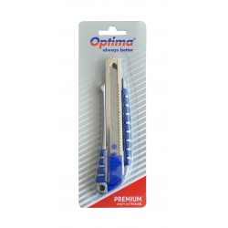 Cutter Premium Optima, Lama 18mm Sk5, Sina Metalica, Zinc Cu Rubber Grip