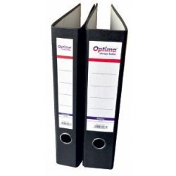 Biblioraft A4, Margine Metalica, 75mm, Optima Economy - Marmorat