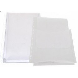 Folie Protectie Documente A4, Cu Burduf 20mm, Pp - 150 Microni, 10/set, Optima