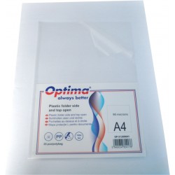 Mapa Protectie "l" Pentru Documente A4, 90 Microni, 25/set, Optima - Transparent