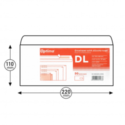 Plic Dl (110x220mm), Lipire Siliconica, 50 Buc/set, Optima - Alb - Fereastra Dreapta Plic Dl (110x220mm), Lipire Siliconica, 50 Buc/set, Optima - Alb - Fereastra Dreapta