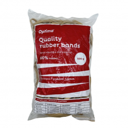 Elastice Pentru Bani, 60% Cauciuc, 500gr./punga, D 70, Grosime 5mm X 1.5mm, Optima - Natural