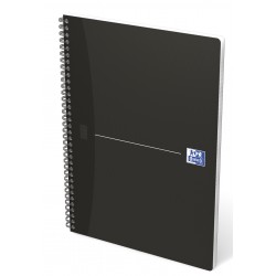 Caiet Cu Spirala A4, Oxford Office Essentials, 90 File-90g/mp, Scribzee, 4 Perf., Mate - Negru