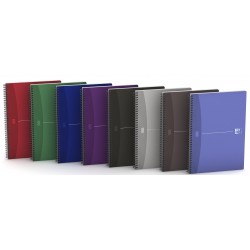 Caiet Cu Spirala A4, Oxford Office Essentials, 50 File-90g/mp, Scribzee, 4 Perf, Coperta Carton-mate