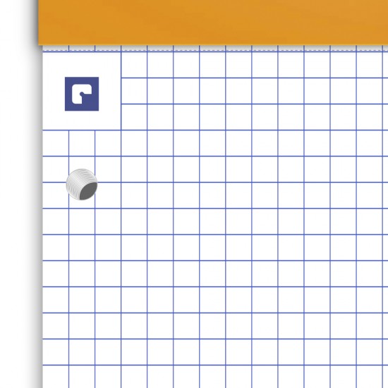 Blocnotes A4+, Oxford Orange, 80 File Albe - 80g/mp, Scribzee, 4 Perf, Coperta Carton - Mate