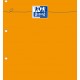 Blocnotes A4+, Oxford Orange, 80 File Galben - 80g/mp, Scribzee, 4 Perf, Coperta Carton - Dictando