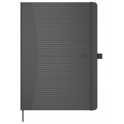Caiet Cu Elastic, A5, Oxford Signature Touch, 80 File - 90g/mp, Scribzee, Dictando - Gri