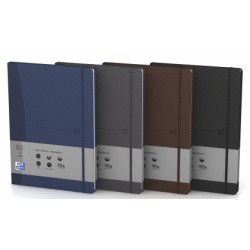Caiet Cu Elastic, 18 X 25cm, Oxford Signature Men, Coperti Carton Rigid, 72 File-90g/mp - Mate