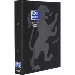 Caiet Mecanic Cu 2 Inele, Oxford School Touch, A4, Carton Color Soft Touch, Cotor 45mm - Negru