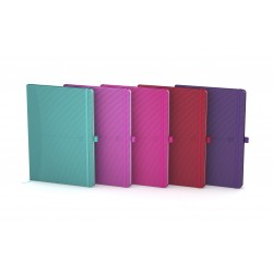 Caiet Cu Elastic, A5, Oxford Signature, 80 File - 90g/mp, Scribzee, Mate - Culori Intense