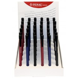 Display Pixuri Penac Rb-085b, Rubber Grip, 0.7mm, 36 Buc/display - Culori Asortate