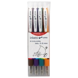 Set 4 Pixuri Cu Gel Penac Inketti - Culori Asortate Set 4 Pixuri Cu Gel Penac Inketti - Culori Asortate