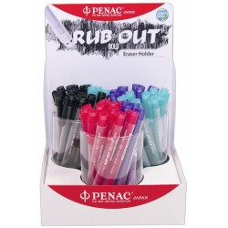Display Radiere Mecanice Penac Rub Out Bold, Cilindrice, 100% Cauciuc, 48 Buc/display-culori Asortat