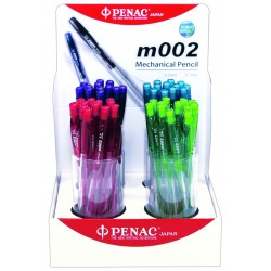 Display 48 Creioane Mecanice Plastic, 0,5mm ,penac M002 - Culori Asortate (12 X Culoare)