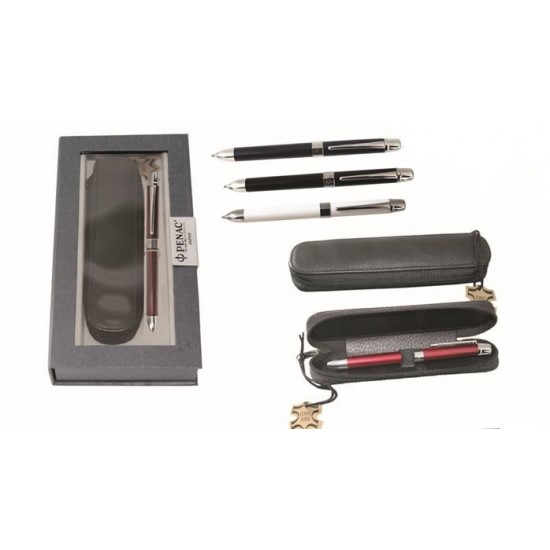 Pix Multifunctional Penac Ele-001m, Cu Etui Din Piele, Cutie Cadou, Accesorii Metalice - Corp Bleuma