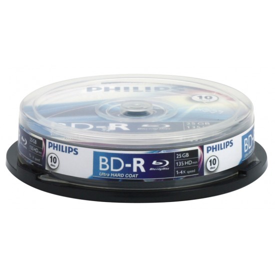 Blu-ray Disk Recordable, 25gb, 6x, 10 Buc/cakebox, Philips