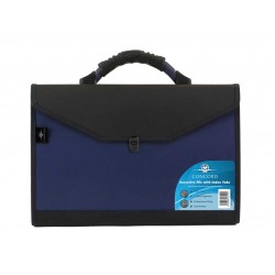 Organiser Cu Burduf Cu 13 Compartimente, Inchidere Cu Mechanism, Cu Maner, Pukka - Albastru/negru