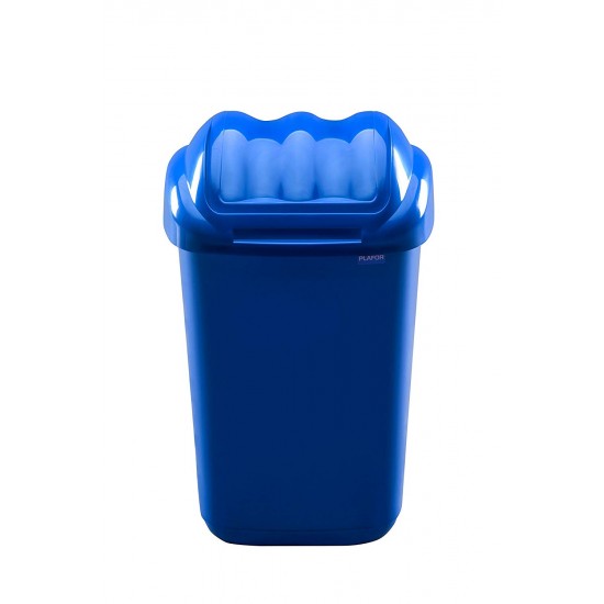 Cos Plastic Cu Capac Batant, Pentru Reciclare Selectiva, Capacitate 50l, Plafor Fala - Albastru