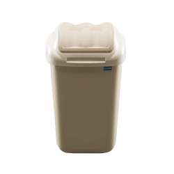 Cos Plastic Cu Capac Batant, Pentru Reciclare Selectiva, Capacitate 50l, Plafor Fala - Cappuccino