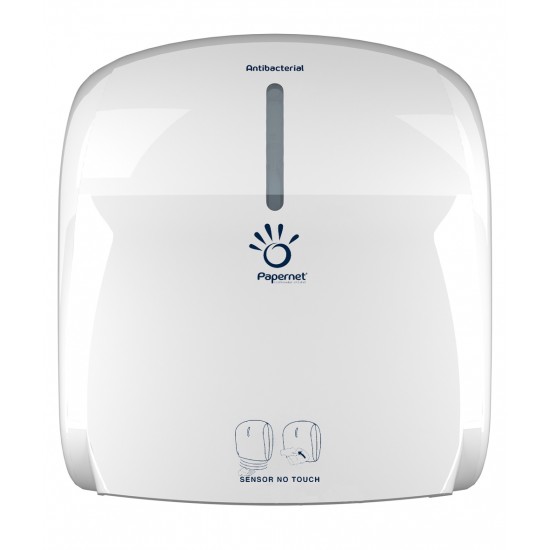 Dispenser Plastic Alb Electronic Pentru Rola Hartie Autocut (37,1x33x22,1 Cm), Papernet