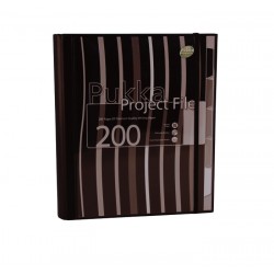 Project File A4 (caiet Mecanic Cu Buzunar), 100 File 80g/mp, 4 Inele, Pukka Pad - Dictando - Negru