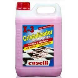 Detergent Caselli - X3, Cristalizator + Polish, Pentru Cladiri De Birouri Si Mall-uri, 6 Litri - Roz