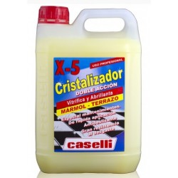 Detergent Caselli - X5, Cristalizator + Polish, Pentru Spalare Cu Masina Rotativa, 6 Litri - Galben