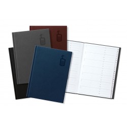 Agenda Telefonica A5, 92 File, Margini Aurite, Cu Index, Coperti Buretate, Aurora