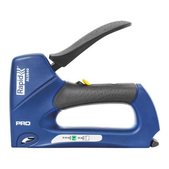 Pistol De Capsat Rapid Ms840, Blister, Se Foloseste Cu Capse 140/6-14 Sau Cuie Rapid 8-300/15, Argin