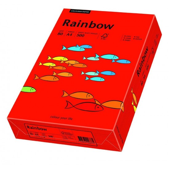 Hartie Color,a4,80g/mp 500coli/top , Rainbow - Dark Red 88042475