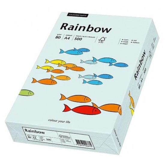 Hartie Color Copiator, A4,80gr/mp,500 Coli/top,rainbow - Light Bleu 88042695