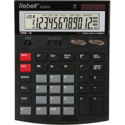 Calculator De Birou, 12 Digits, 186 X 142 X 30 Mm, Rebell Cc 612 - Negru Calculator De Birou, 12 Digits, 186 X 142 X 30 Mm, Rebell Cc 612 - Negru
