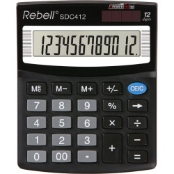 Calculator De Birou, 12 Digits, 125 X 100 X 27 Mm, Rebell Sdc 412 - Negru Calculator De Birou, 12 Digits, 125 X 100 X 27 Mm, Rebell Sdc 412 - Negru