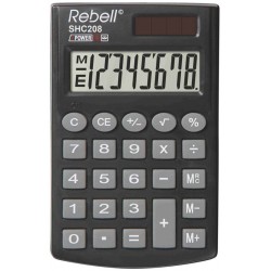 Calculator De Buzunar, 8 Digits, 100 X 62 X 8 Mm, Capac Din Plastic, Rebell Shc208 Calculator De Buzunar, 8 Digits, 100 X 62 X 8 Mm, Capac Din Plastic, Rebell Shc208