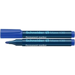 Permanent Marker Schneider Maxx 130, Varf Rotund 1-3mm - Albastru