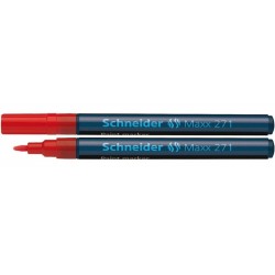 Marker Cu Vopsea Schneider Maxx 271, Varf Rotund 1-2mm - Rosu Marker Cu Vopsea Schneider Maxx 271, Varf Rotund 1-2mm - Rosu