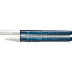 Marker Cu Vopsea Schneider Maxx 271, Varf Rotund 1-2mm - Alb Marker Cu Vopsea Schneider Maxx 271, Varf Rotund 1-2mm - Alb