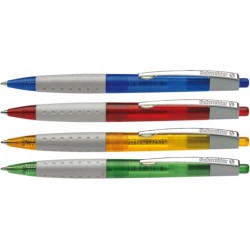 Pix Schneider Loox, Rubber Grip, Clema Metalica, Culori Asortate - Scriere Albastra