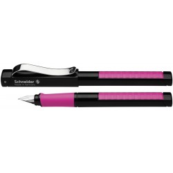 Stilou Schneider Base Neon (tip M - Medium) - Corp Negru/roz Neon