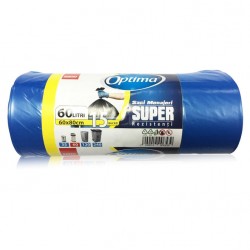 Saci Menaj 60l, 15buc/rola, Sano Optima - Albastri Saci Menaj 60l, 15buc/rola, Sano Optima - Albastri