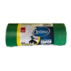 Saci Menaj 60l, 15buc/rola, Sano Optima - Verzi Saci Menaj 60l, 15buc/rola, Sano Optima - Verzi