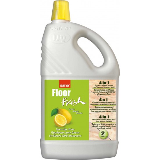 Detergent Pentru Pardoseli, Curata Si Parfumeaza, 2 Litri, Sano Floor Fresh - Lemon