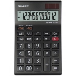 Calculator De Birou, 12 Digits, 176 X 112 X 13 Mm, Dual Power, Sharp El-125twh - Negru/alb Calculator De Birou, 12 Digits, 176 X 112 X 13 Mm, Dual Power, Sharp El-125twh - Negru/alb